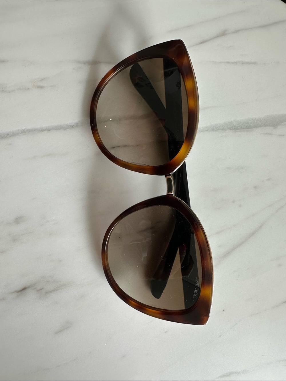 Jimmy Choo Tortoiseshell Brown Gradient Cat-Eye Sunglasses